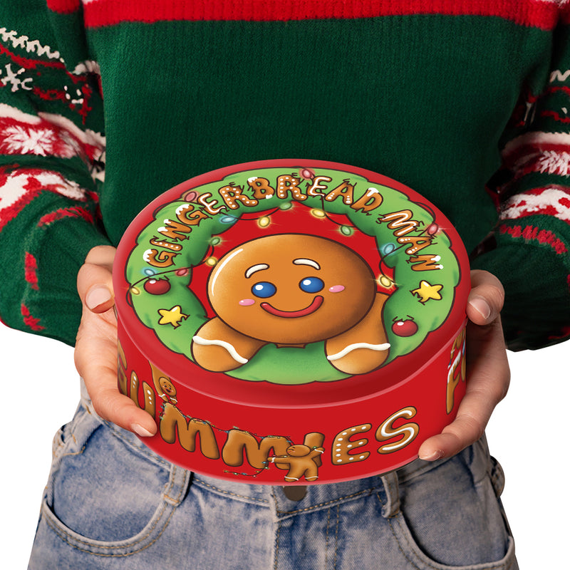 Wunnie Bucket Gingerbread, lata de caramelos de goma con forma de hombre de pan de jengibre de 700gr 