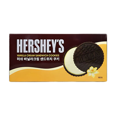 Confezione da 75g, biscotti con ripieno crema alla vaniglia Hershey's.