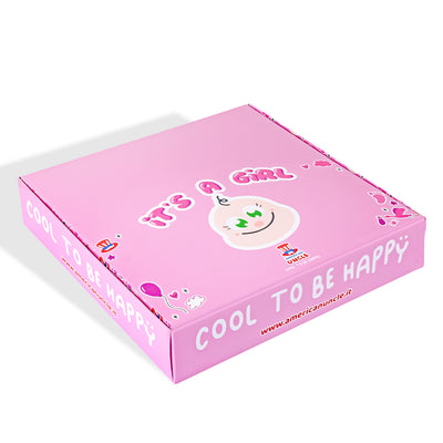 Candy Cube Kit It's a girl, cajas de caramelos gomosos de 50g ideales para el baby shower o nacimiento (25, 50 o 75 pz)