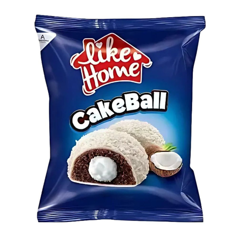 Like Home CakeBall Coconut, pastel de cacao cubierto y relleno de coco de 50g 