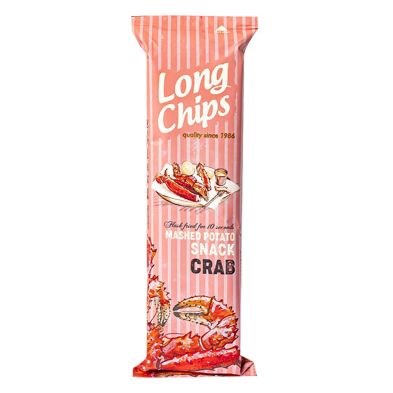 Confezione da 75g di patatine lunghe al granchio Long Chips Crab