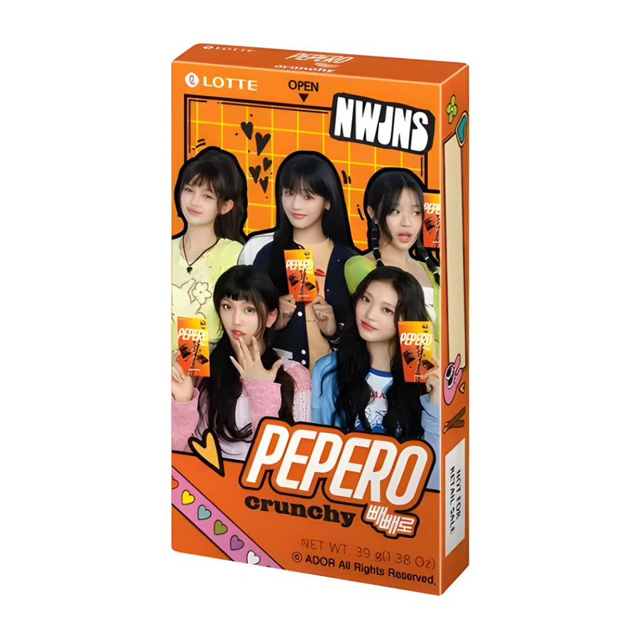 Lotte Pepero Crunchy, galletas cubiertas de chocolate crujiente de 39g.