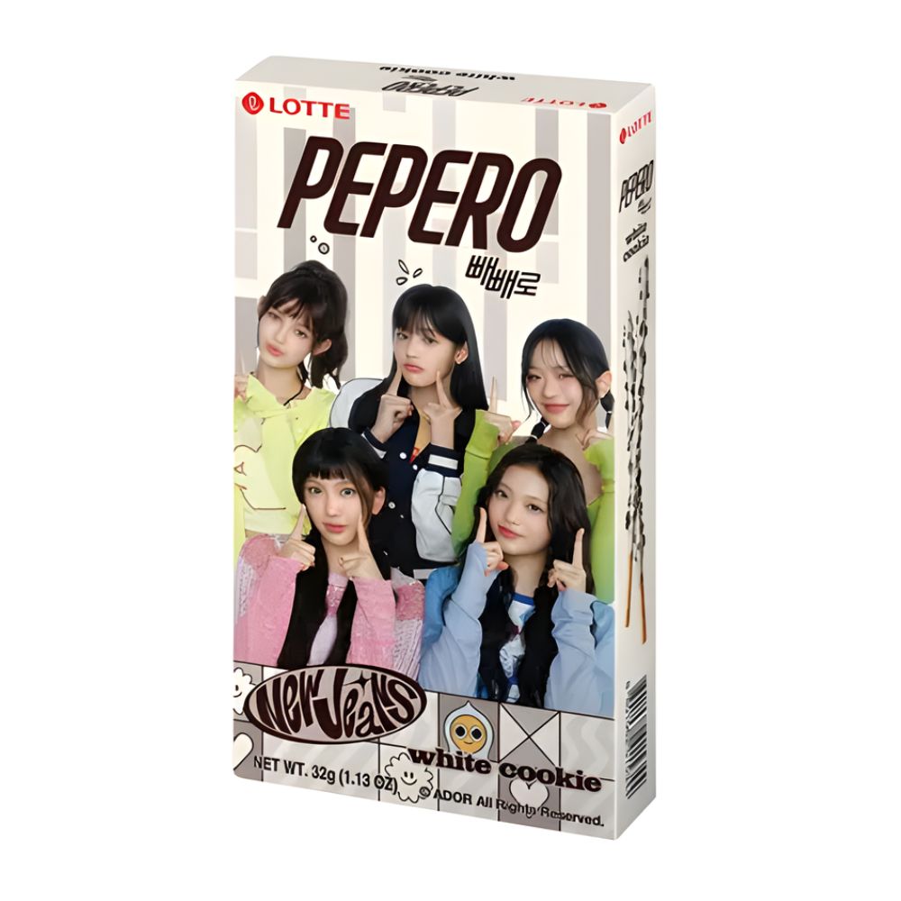 Lotte Pepero White Cookie, galletas cubiertas de chocolate blanco y cookies de 32g.