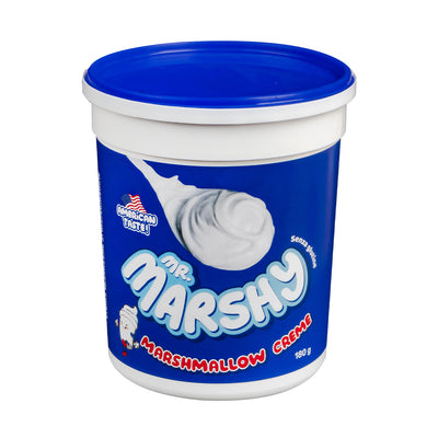 Confezione da 120g di crema spalmabile am marshmallow Mr. Marshy Marshmallow Creme, crema spalmabile alla vaniglia da 180g