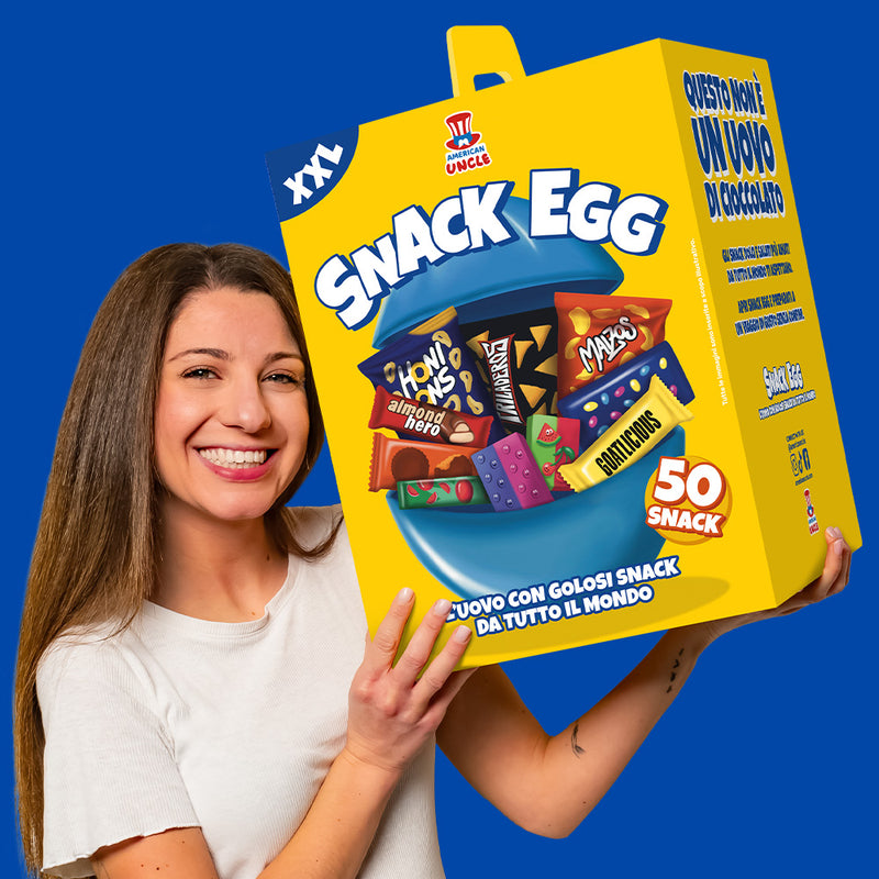 Snack Egg XXL, huevo de 50 snack dulces y salados 