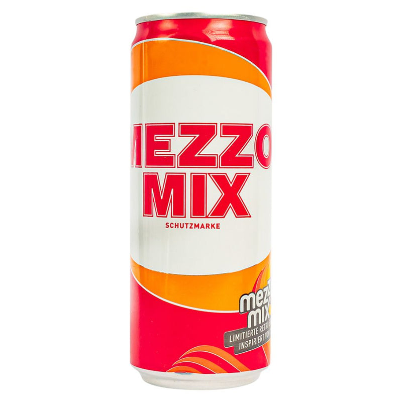 Confezione da 330ml bevanda analcolica al gusto di cola e arancia Mezzo Mix.