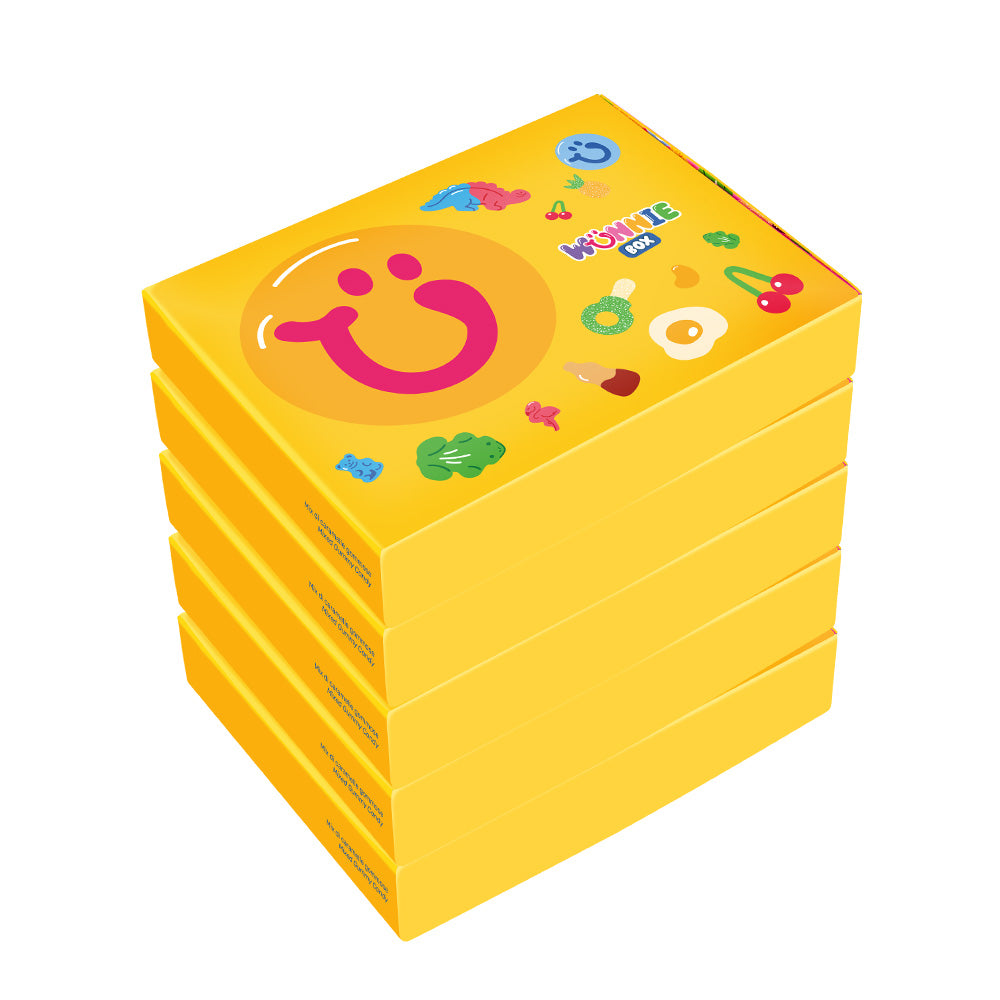 Wunnie box "So Candy, So Happy", 5 cajas de caramelos gomosos en sabores surtidos de 480g 