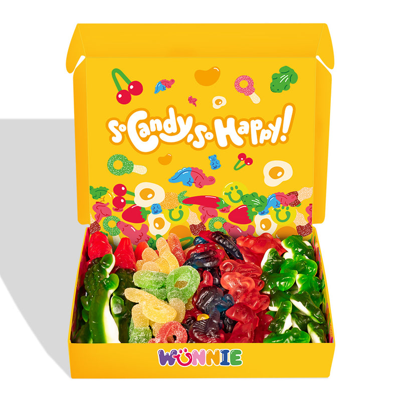 Wunnie box "So Candy, So Happy", 5 cajas de caramelos gomosos en sabores surtidos de 480g (Wunnie Days) 