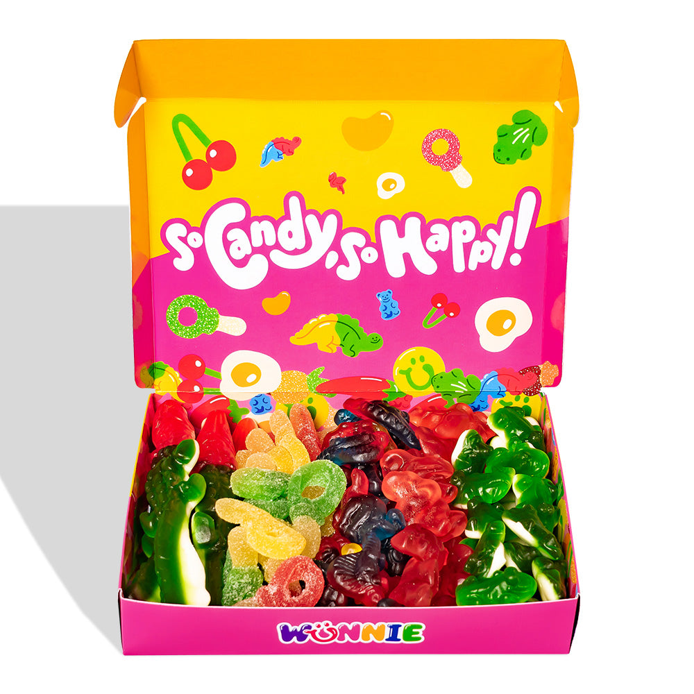 Wunnie box "So Candy, So Happy", 5 cajas de caramelos gomosos en sabores surtidos de 480g 