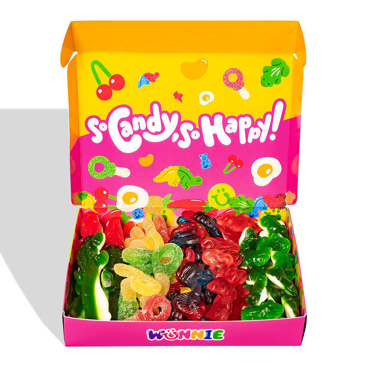 Wunnie box "So Candy, So Happy", 5 cajas de caramelos gomosos en sabores surtidos de 480g 