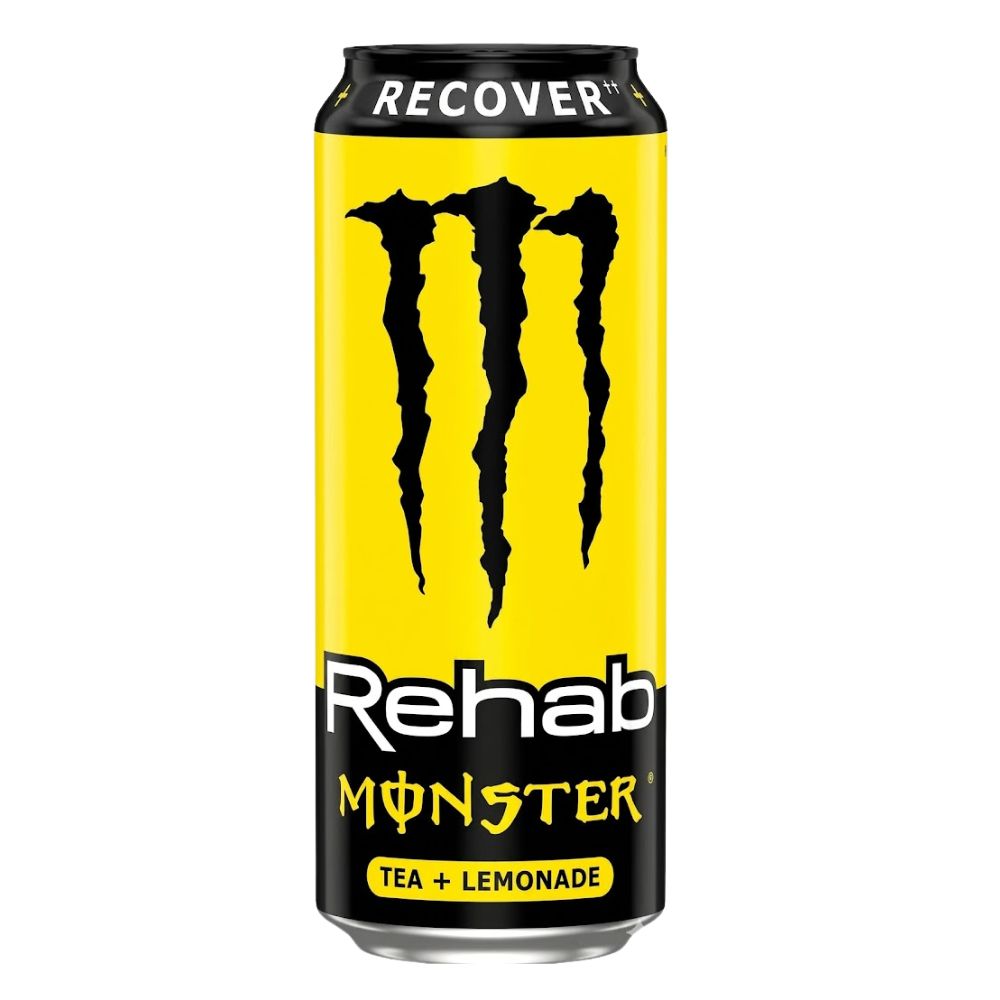 Monster Rehab Lemonade, bebida energética a base de extracto de té y limón de 500 ml 
