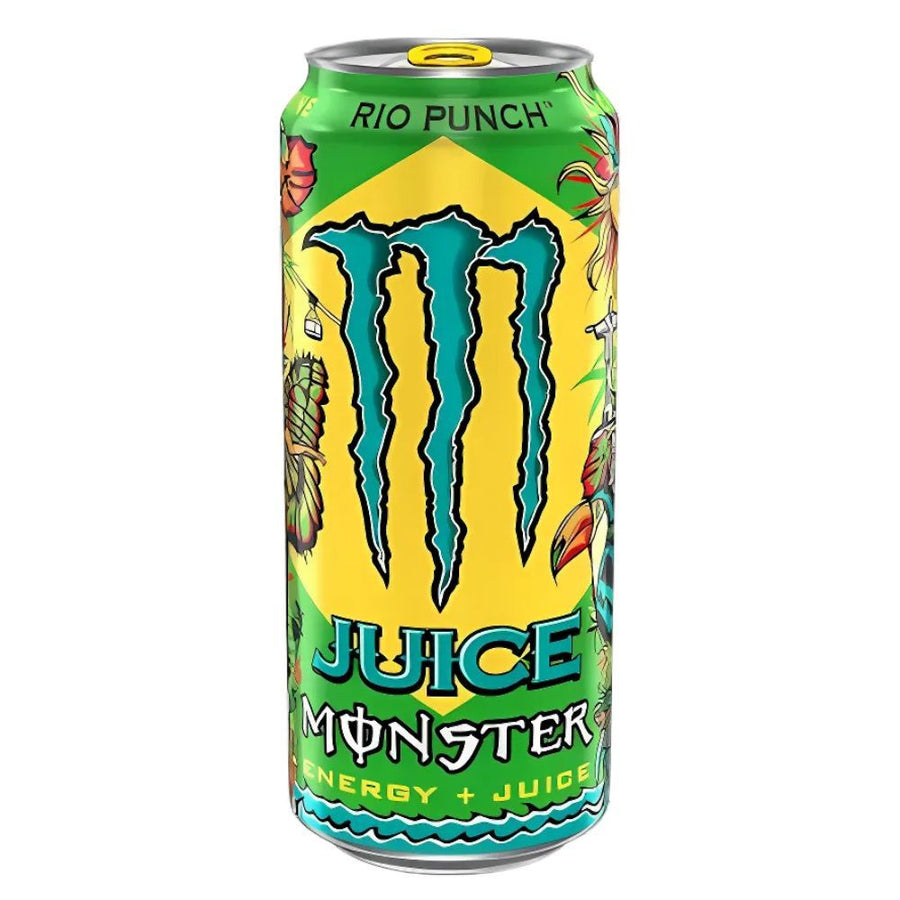 Confezione da 500ml, bevanda energetica al gusto di frutta tropicale monster.