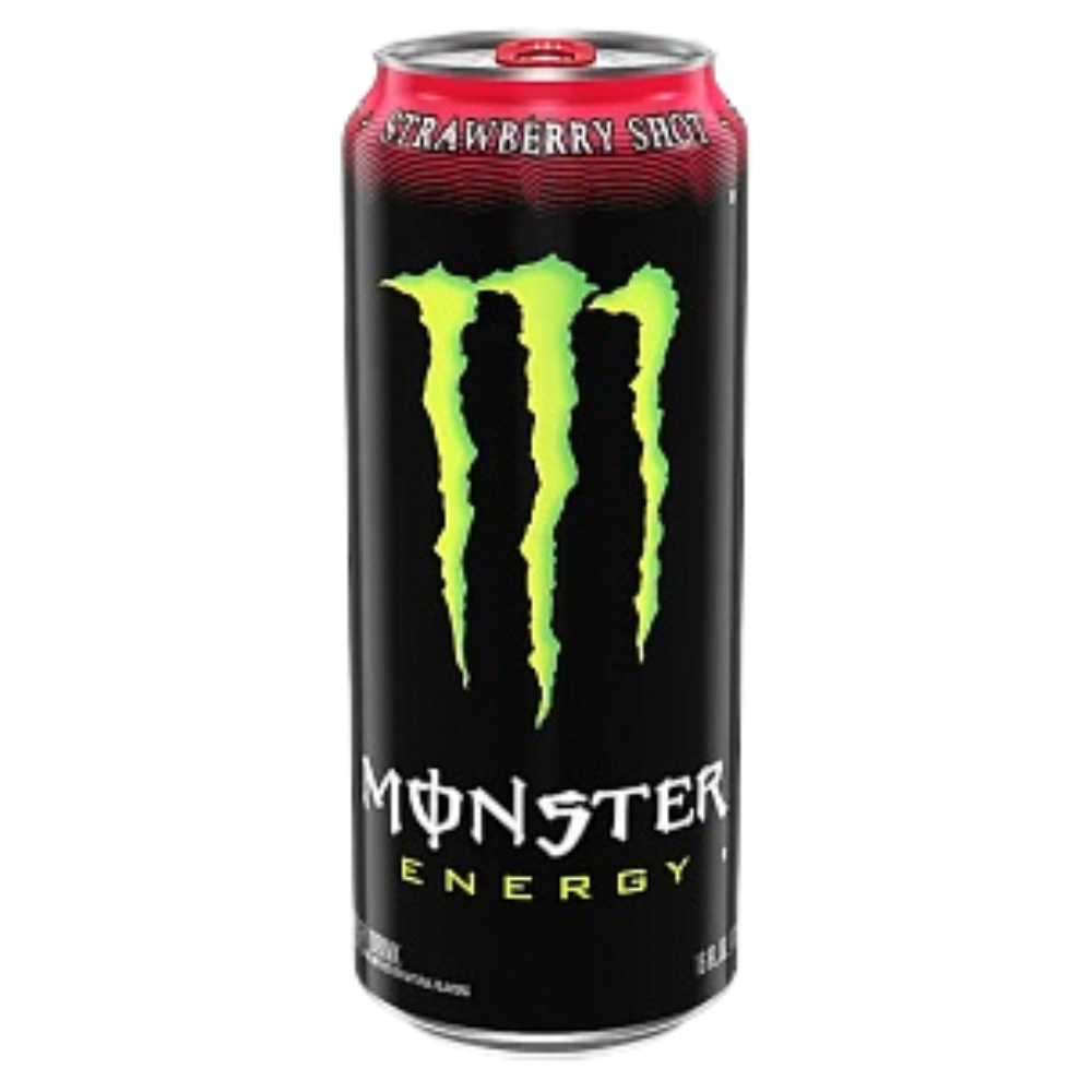 Monster Energy Strawberry Shot Zero Sugar, bebida energética con sabor a fresa de 473 ml 