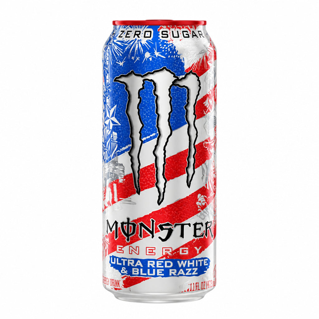 Monster Ultra Red White &amp; Blue Razz - bevanda energetica 473ml