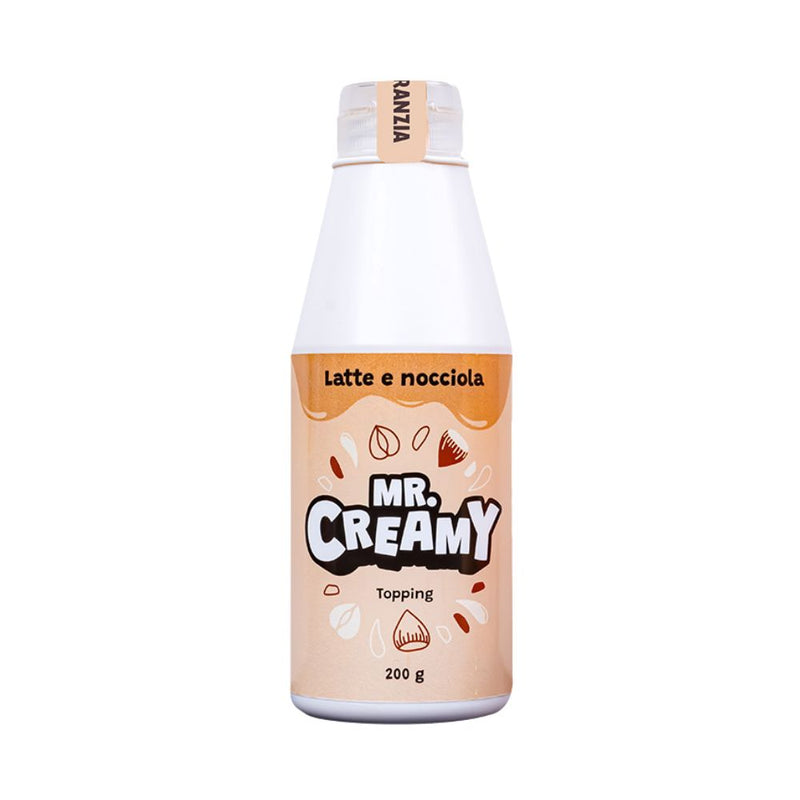 Confezione da 200g topping al gusto di latte e nocciola Mr. Creamy.