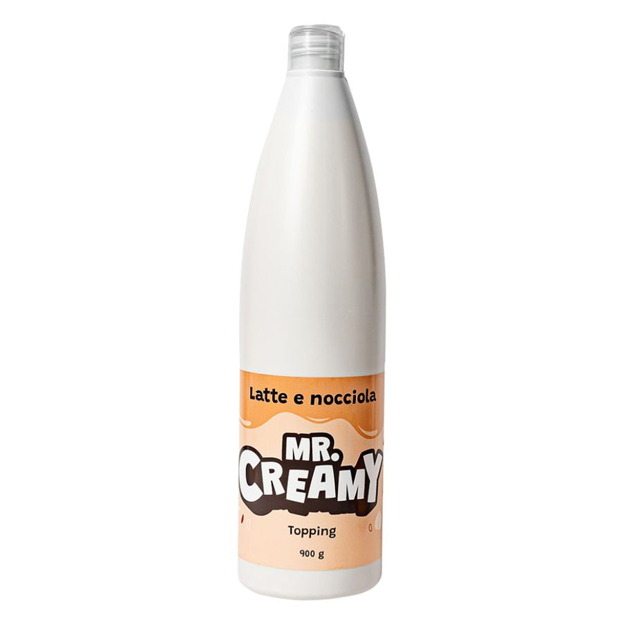 Confezione da 900g, topping al latte e nocciola Mr. Creamy.