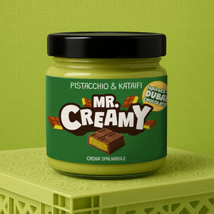 Confezione da 200g di crema spalmabile pistacchio e kataifi Mr. Creamy