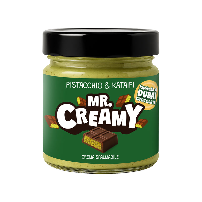 Confezione da 200g di crema spalmabile pistacchio e kataifi Mr. Creamy
