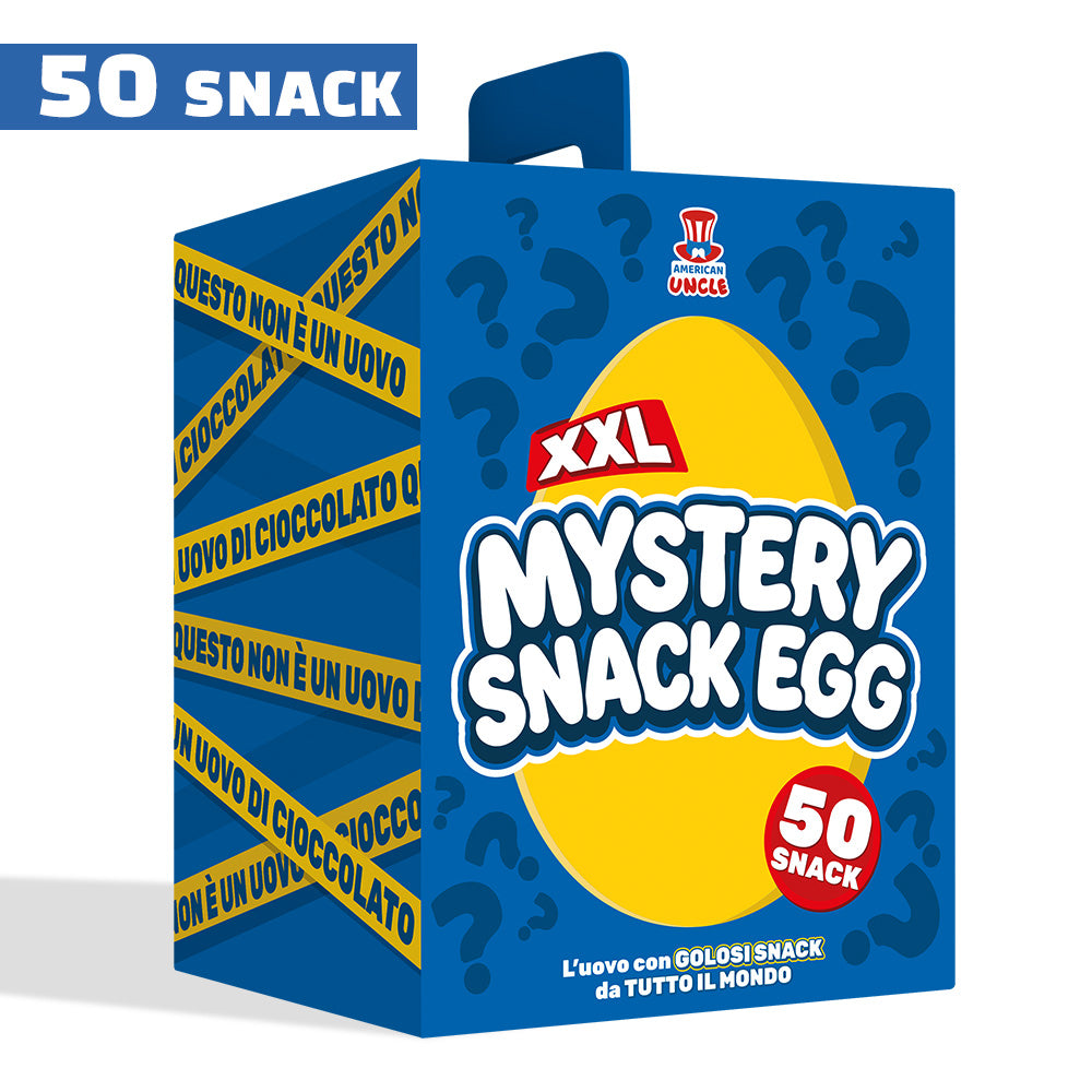Mystery snack egg xxl, uovo con 50 snack da tutto il mondo