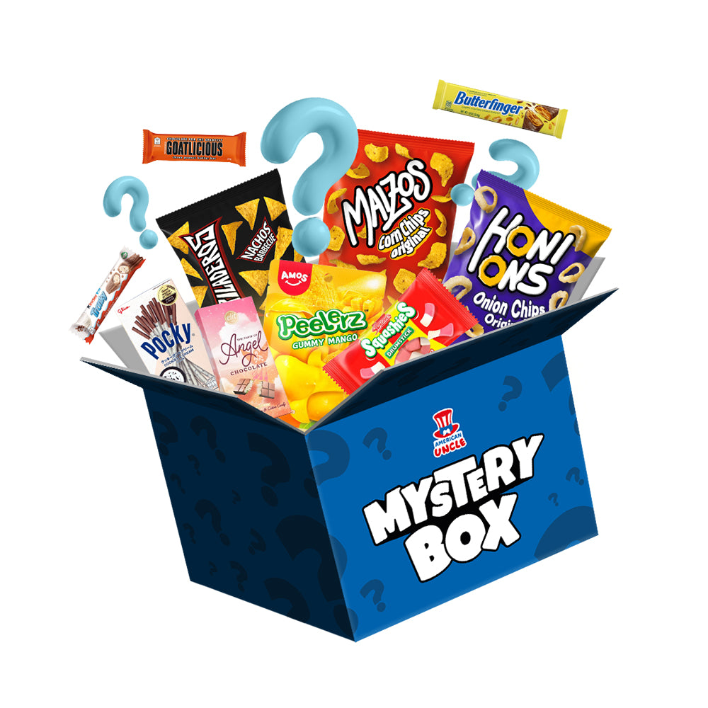 Mystery Box Medium, caja sorpresa de 40 snack dulces, salados y bebidas 