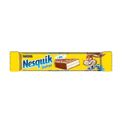 Confezione da 19g wafer ricoperto di cioccolato Nesquik.