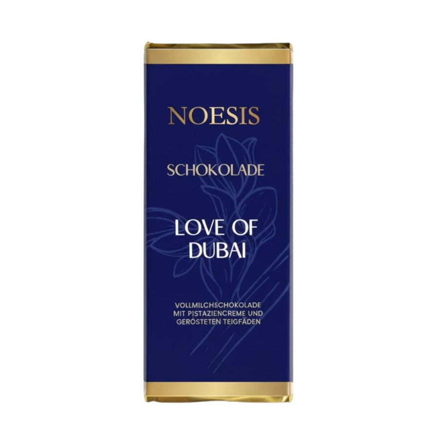 Noesis Dubai Schokolade Kadayif, cioccolato al latte ripieno di pistacchio e kadayıf da 95g.