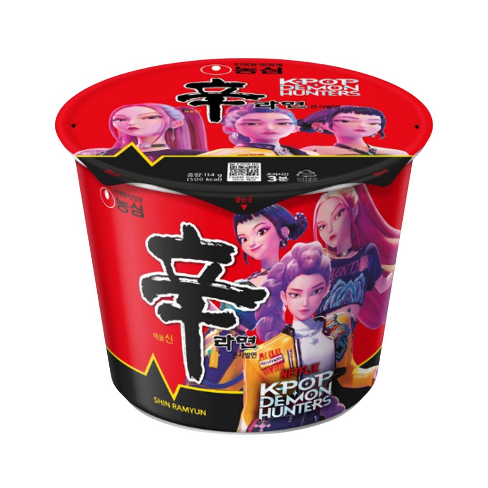 Nongshim Shin Ramyun K-Pop Demon Hunters, fideos picantes de 114g 