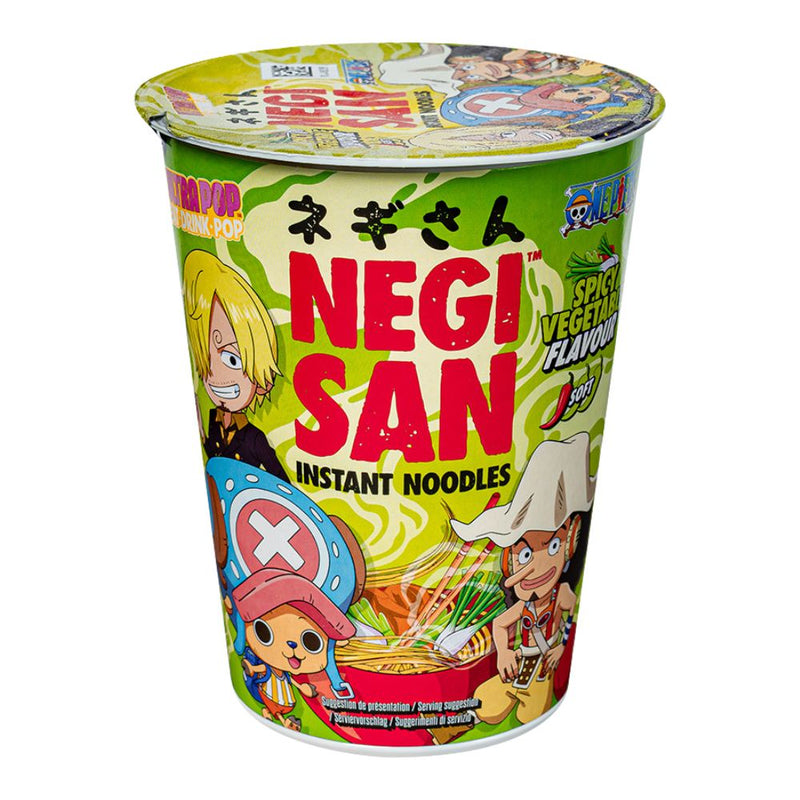 Confezione da 65g, noodles piccanti al gusto di zuppa di verdura Ultra Pop One Piece.