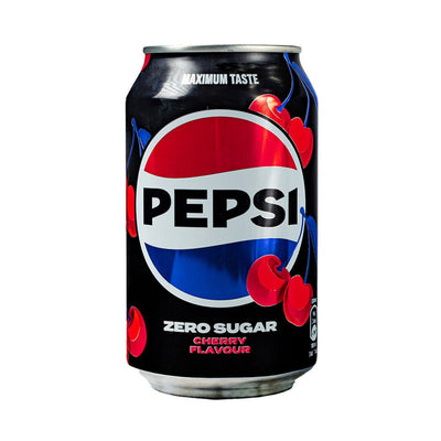 Confezione da 330ml di bevanda alla ciliegia Pepsi Max Cherry