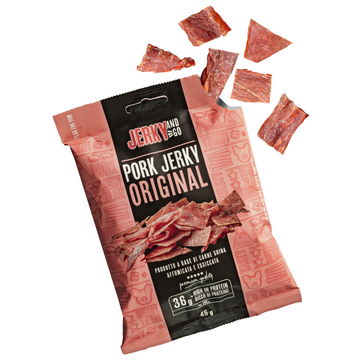Jerky and Go Pork Jerky Original, carne seca de cerdo de 45g 