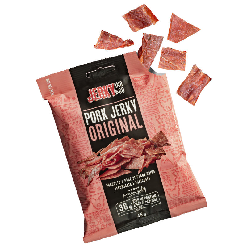 Jerky and Go Pork Jerky Original, 45 g de cecina de cerdo