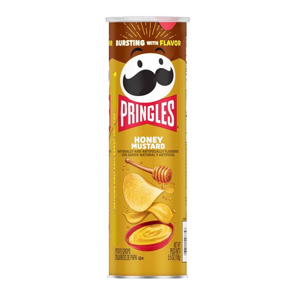 Pringles Honey Mustard, patatas con miel y mostaza de 158g 