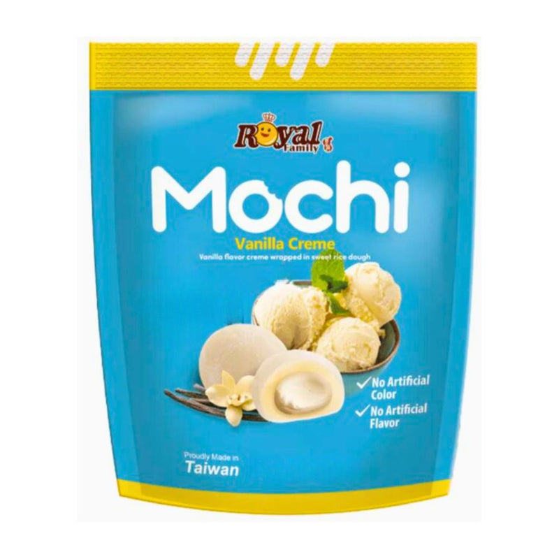 Confezione da 180g, mochi al gusto di vaniglia.