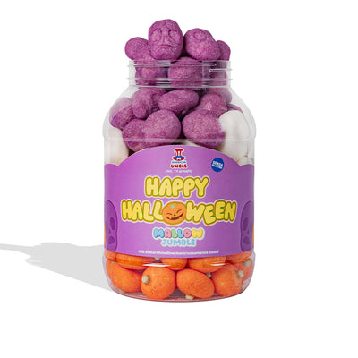 Mallow Jumble "Happy Halloween", frasco de malvaviscos para componer con tus sabores favoritos