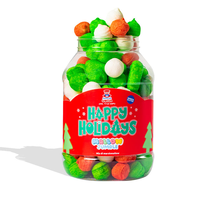 3x Mallow Jumble “Felices Fiestas”, 3 tarros de marshmallow para componer con tus sabores preferidos 