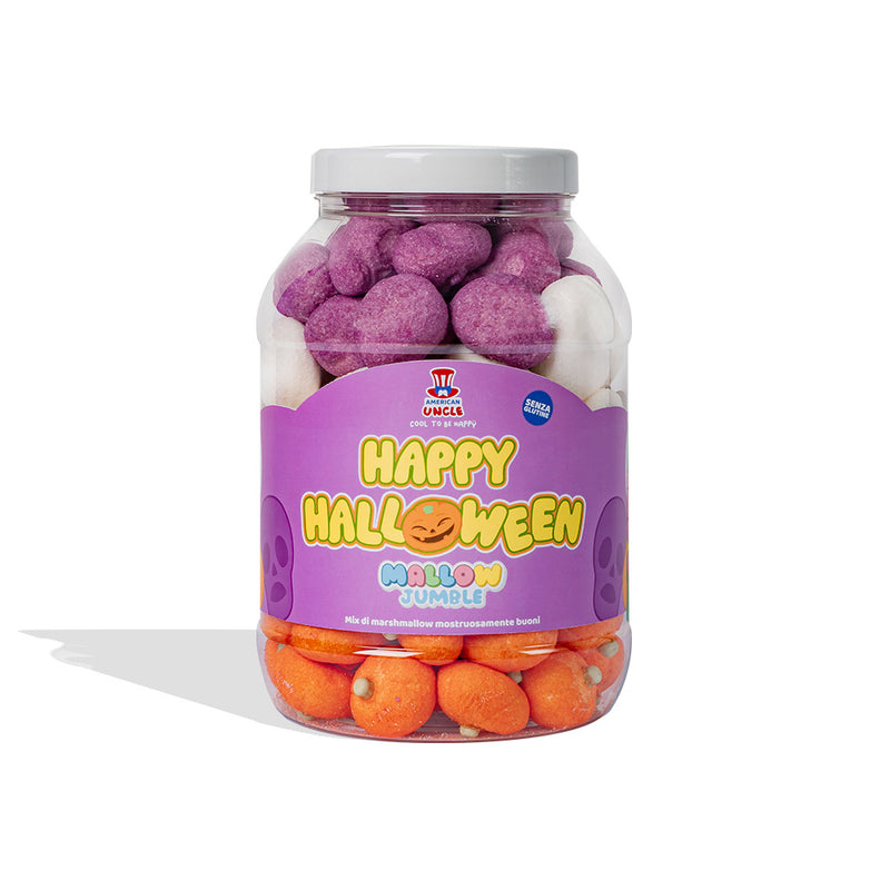 Mallow Jumble "Happy Halloween", frasco de malvaviscos para componer con tus sabores favoritos