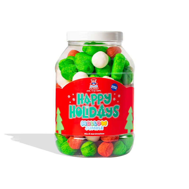 Mallow Jumble "Happy Holidays", tarro de malvaviscos para crear con tus sabores favoritos