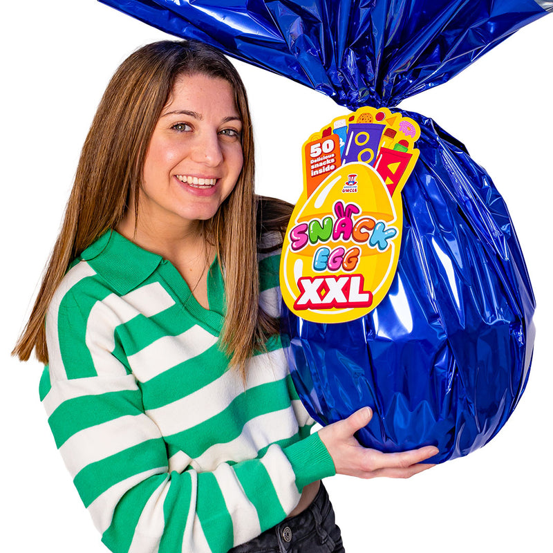 Snack Egg XXL, huevo de 50 snacks dulces y salados