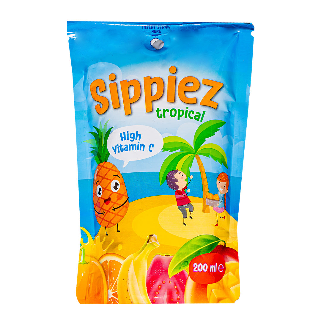 Sippiez Tropical Juice, jugo de frutas con sabor tropical de 200ml 