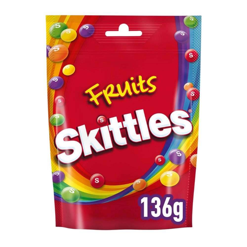 Bolsa de Frutas Skittles 136g 
