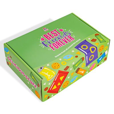 Snack Box Best Friends Forever, caja sorpresa con 20 snacks dulces, salados y bebidas para la mejor amiga