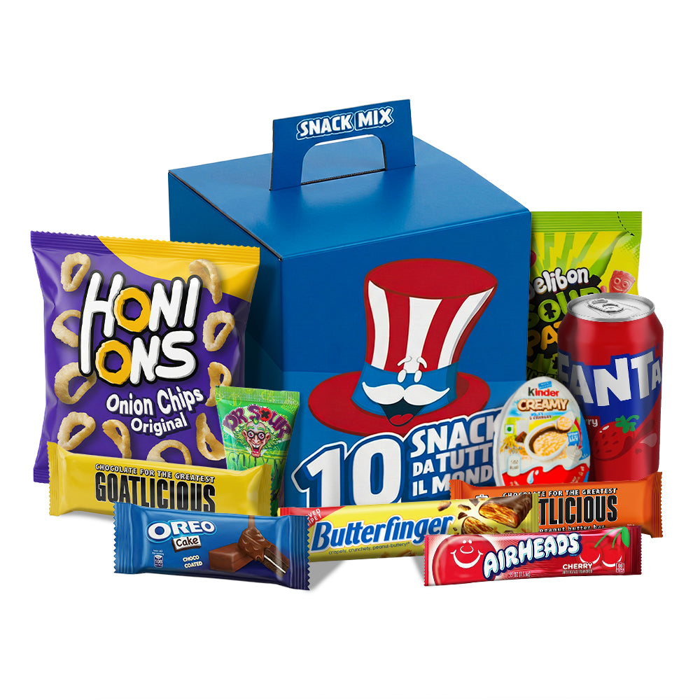 Snack Mix, surtido de 10 snack internacionales dulces y salados sorpresa 