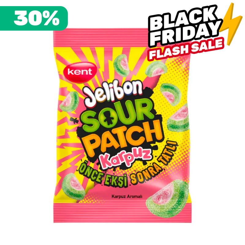 Jelibon Sour Patch Watermelon, caramelos ácidos de sandía 40g