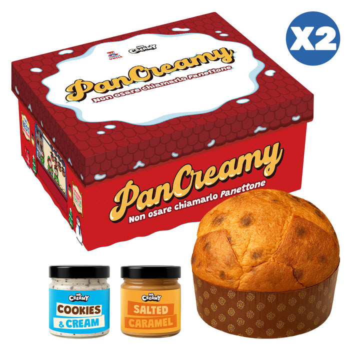 2x PanCreamy Caramel Chunky, Panettone artesanal de 900g + Mr.Creamy Cookies & Cream y Salted Caramel de 200 g 