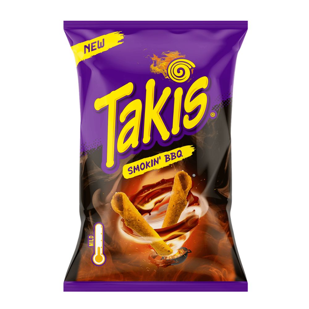 Takis Smokin' BBQ, riccioli di tortillas al gusto di barbecue da 100g