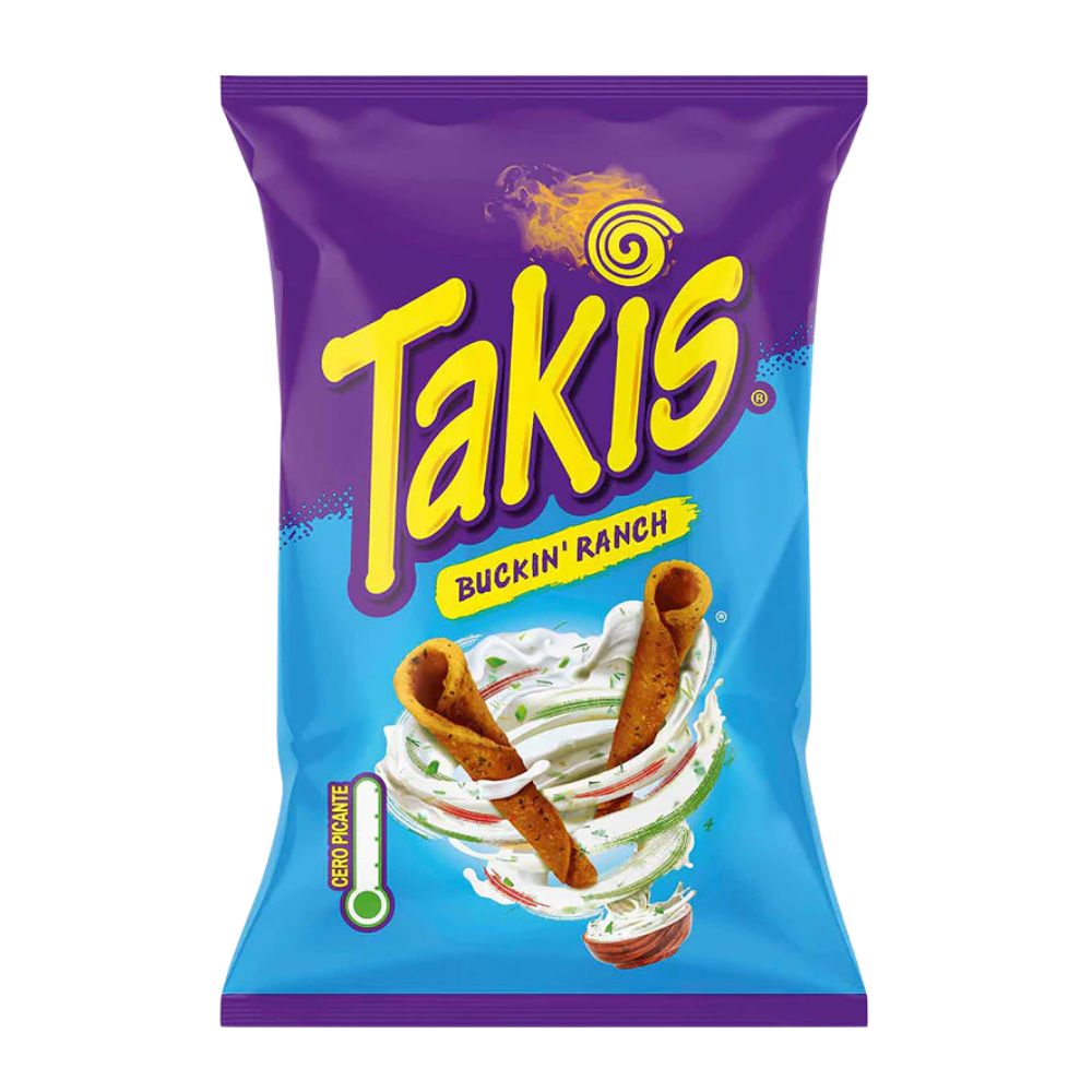 Takis Buckin Ranch, patatas fritas con sabor a crema agria de 100g 