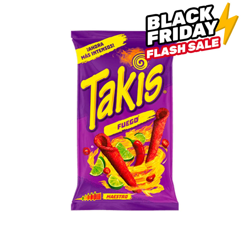 Takis Fuego, paquete de rizos de tortilla con chile picante de 90g