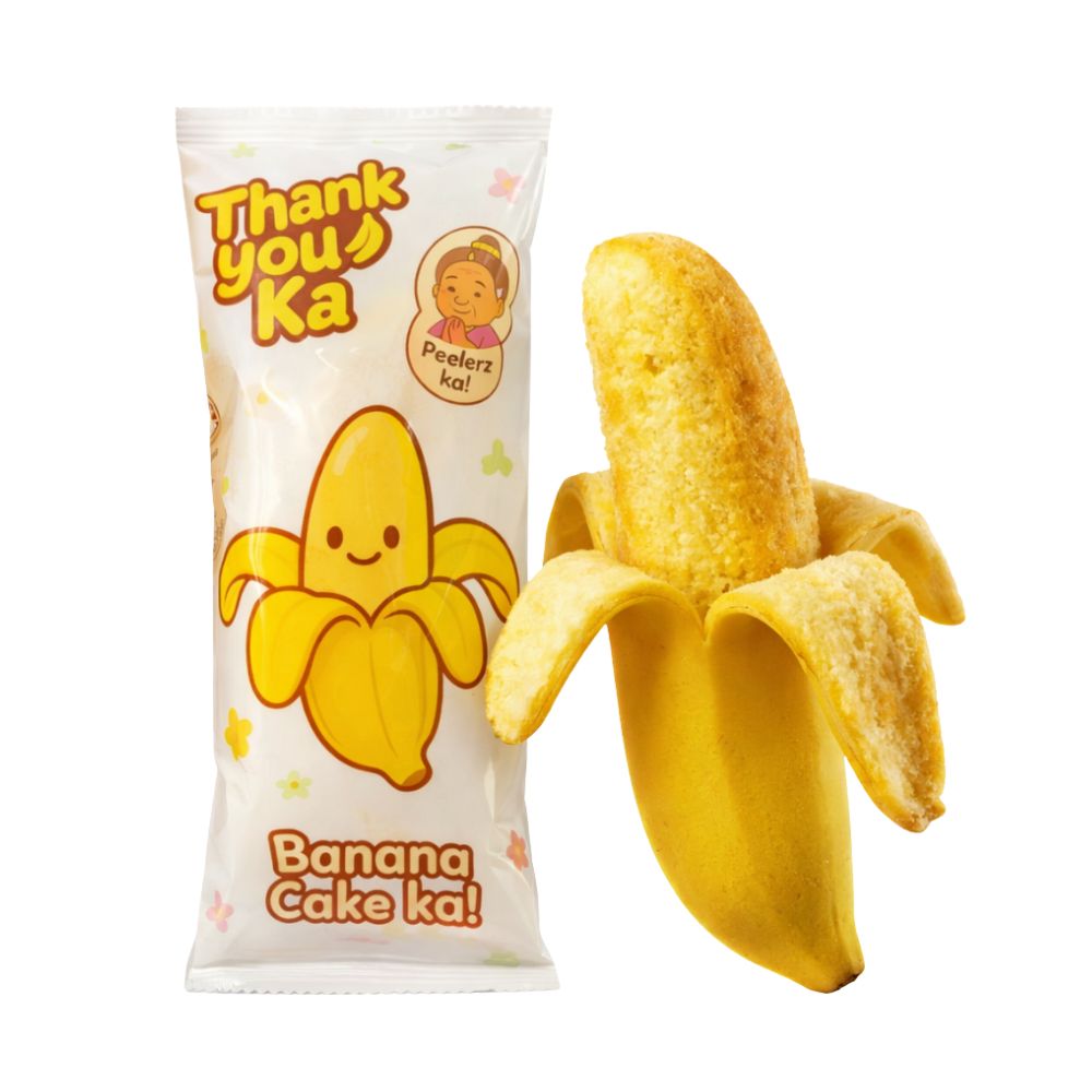 Gracias Ka Banana Cake Peelerz, pastel pelable con forma y sabor a plátano de 65g 