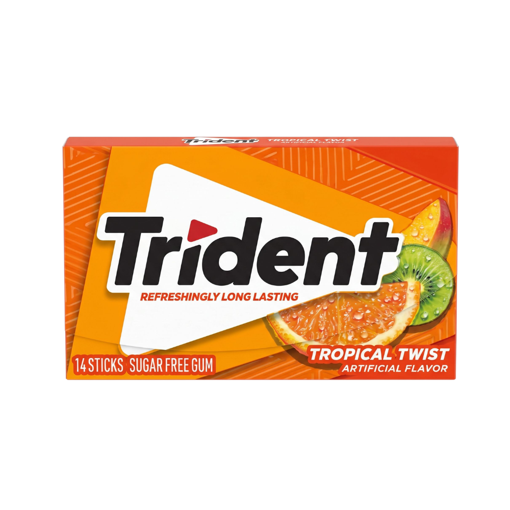 Trident Gum Tropical Twist - gomma senza zucchero da 31g