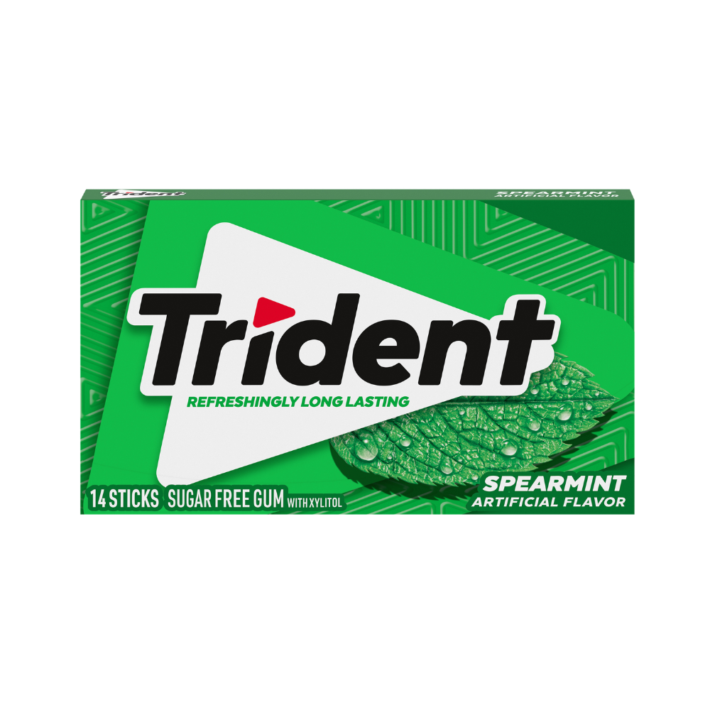 Trident Spearmint, gomme da masticare al gusto di menta verde da 31g